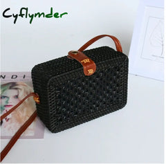 20X8Cm Circle Handwoven Women Messenger Bags Round Retro Rattan Straw Beach Crossbody Bag Good