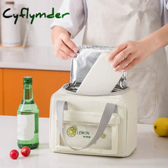 7-Colours Insulated Heat Lunch Bags Women Kids Tote Thermal Cooler Foods Outdoor Picnic Portable