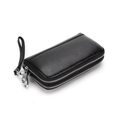 Cyflymder Brand Genuine Leather Women Wallets Long Zipper Wallet big capacity Ladies Clutch Bag Female Luxury Cowhide Purse Phone Bag