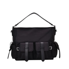 Cyflymder Casual Tote Bag Nylon Large Shoulder Bags for Women Trend Luxury Travel Messenger Handbags and Purses bolsa feminina Black