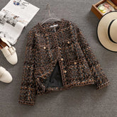 Cyflymder Woolen Jacket Women's Short Autumn Winter Korean Temperament Slim Ladies Tweed Jacket Single-breasted Plaid High-quality Coat
