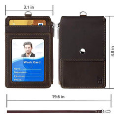 Cyflymder 1Pc Men Women RFID Protection Bank Card Holder Adults Kids Business Name Badge Holder Identity Badge Cards Cover With Lanyard