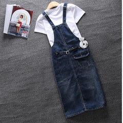 Cyflymder Spring Summer Denim Women's Dress Loose Spaghetti Strap Dress Large size Jeans Vintage Casual Female Dress Overalls S-5XL