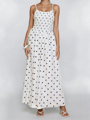 Cyflymder Women s Polka Dot Print Sleeveless Spaghetti Strap Cami Dress - Summer Fashion A-line Dress with Casual Elegance