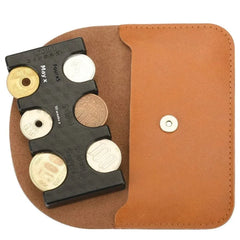 Cyflymder Leather Coin Purse Square Coin Bag Storage Box Button Design Money Holder Wallet Organizer for Men And Women