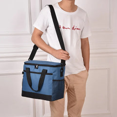 Cyflymder Thicken Folding Fresh Keeping Waterproof Nylon Lunch Bag Cooler Bag for Steak Insulation Thermal Bag Insulation Ice Pack