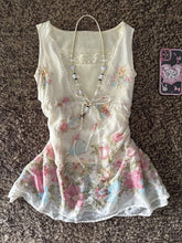 Cyflymder Vintage Vest Slim Sweet Punk Y2k 2000s Harajuku Floral Print Lace Crop Top Woman Clothes Fashion Tank Top Elegant Fairy Tee Chic