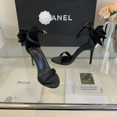 Cyflymder Buckle Strap Comfort Shoes for Women 2025 Summer Female Sandal High Heels Girls High-heeled New Low Fashion Beige Flower Rubber