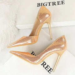 Cyflymder Shoes Sequin Cloth Women Pumps Fashion Wedding Shoes Luxury High Heels Women Shoes Stilettos Heels Sexy Party Shoes 2025