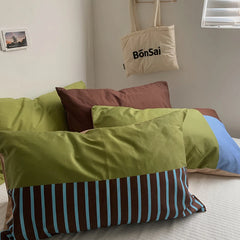 Cyflymder Ins Green 100% Cotton Pillowcase 1pc Pillow Cover Bedding Decorative Pillow Case PillowCase Cover Nordic Sling cushion covers