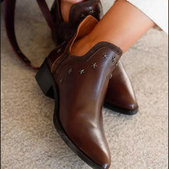 Cyflymder Designer Women's Ankle Boots Autumn Pointed Toe Five-pointed Star Personality Outfit Boots Trend Sneakers New