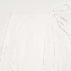 Cyflymder Street Split Splicing Skirt Women's Hem Irregular Loose Babes Mid-length Skirt