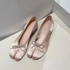 Cyflymder Women Ballet Flats Shoes Pink Flats Cute Bowknot Comfort Soft Sole Dress Shoes for Ladies Vintage Flats Women Casual Shoes