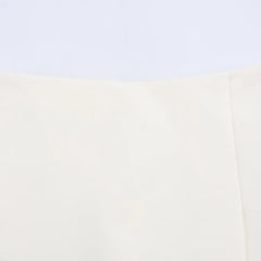 Cyflymder Women's summer chic fashion Split design solid slim versatile Shorts Skirts retro high waist side zipper women's skirt