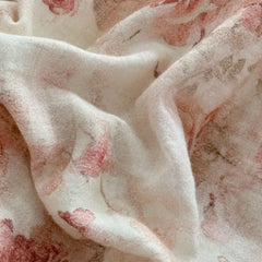 Cyflymder Vintage Oil Painting Style Flowers Ruffles Bedding Set Double Layer Yarn 100% Cotton Duvet Cover Flat/Fitted Sheet Pillowcases