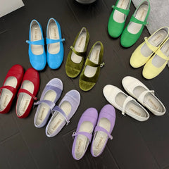 Cyflymder Fashionable Vintage Women's Shoes New Spring Style Single Cushioning Versatile Mary Jane Shoes Adult Ladies Flat Shoes