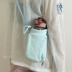 Cyflymder Multi-functional water bottle bag casual nylon shoulder bag outdoor sports crossbody bag small square bag daily women key wallet