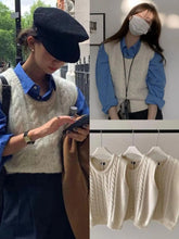 Cyflymder Thebarnet Crew Ne Svel Knitted Vest Women Faion Autumn Outdoor Plain Color Fake ket Soft Pure Lamb Camere Woolly