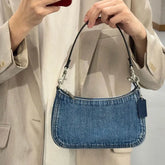 Cyflymder NEW Vintage Denim Shoulder Bag Women's Messenger Bag Multi-pockets Satchel Bags handbag Ladies Crossbody Bag