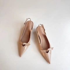 Cyflymder New Women Shoes Elegant French High Heeled Sandals for Woman Fashion Genuine Leather Casual Shoes Designer Shoes Sandalias Mujer