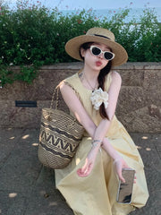 Cyflymder Casual Hollow Striped Straw Basket Bag Designer Paper Woven Women Shoulder Bags Handmade Summer Beach Large Tote Bag Holiday
