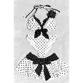 Cyflymder Harajuku Style Polka Dot Bowknot 3 Piece Swimsuit Women's Bikini Set Summer Casual Y2K Fashion Sexy Bathing Suit Skirt Cover Up