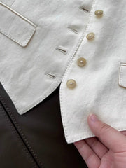 Cyflymder New Korean style fashion design temperament vest wide-leg pants two-piece suit