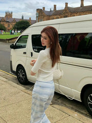 Cyflymder Y2K Gradient Stripe Jeans Medium High Waist Vintage Straight Casual Long Pants Summer Dopamine Korean Design for Women