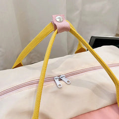 Cyflymder Kawaii Travel Duffel Bag Portable Wet Dry Separation Travel Luggage Bag Multi Pocket Durable Women's Fitness Handbag Travel