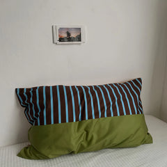 Cyflymder Ins Green 100% Cotton Pillowcase 1pc Pillow Cover Bedding Decorative Pillow Case PillowCase Cover Nordic Sling cushion covers
