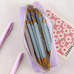 Cyflymder Pencil Case Estuche Escolar Pencil Pouch Stationery Corduroy Pen Case Trousses Scolaires School Supplies Kalemlik Pencils Case