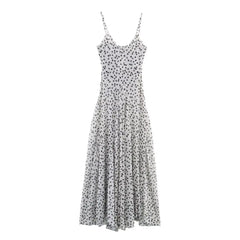 Cyflymder Summer New Temperament Polka Dot Long Dress To Wear Outside