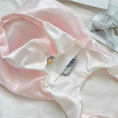 Cyflymder Korean Elegant Y2k Aesthetic Chic Shoulder Handbags Glossy Tender Fairy Underarm Bag Trendy Fashion Casual Women Shopping Bags