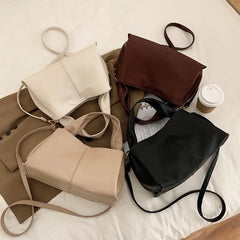 Cyflymder Women handbag new Brand Trendy Lady Shoulder bags Luxury Totes Soft PU Leather Crossbody Bags bolsas Casual big totes beige