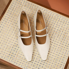 Cyflymder Pumps Women's Summer New Pointed Solid Color Light Mouth Thick Heel Temperament Fashionable Versatile Simple Women's Shoes