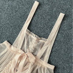 Cyflymder Japanese Sweets Lolita Jsk Dresses Kawaii Women Sleeveless Kawaii Elegant Lace Mesh Princess Strap Dress Harajuku Lolita Dress