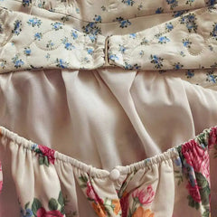 Cyflymder floral print straps Open back mini dress for women cute spring summer dress 2025 hot girl boho beach dress female