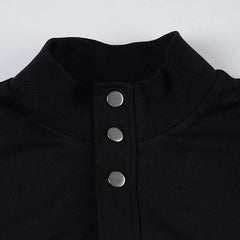 Cyflymder Early Autumn New American Safair Big Pockets Stand Collar Cardigan Y2k Spice Slim Waist Short Casual Coat Single Breasted Jacket