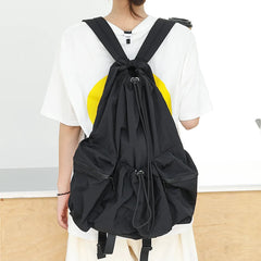 Cyflymder Nylon Ruched Backpacks for Women/Men Pleated Commuter Travel Women Rucksack School Girl Bags Female Daily Backpack Mochilas Sac