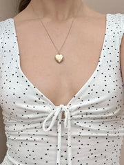 Cyflymder Casual Bandage Folds Hollow Out Tank Tops Slim Dot Print Deep V-Neck Sleeveless Tops Women 2025 Summer Fashion Holiday