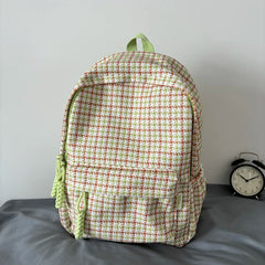Cyflymder Sweet Y2k Aesthetic Fashion Backpacks Women Casual Chic Plaid Schoolbag Japanese Trendy All Match College Students Laptop Bags
