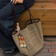 Cyflymder Large Capacity Woven Tote Women Bag NEW Bohemian Paper Rope Straw Bag Fashion Travel Beach Bags for Women Shoulder Bags Shopper