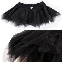 Cyflymder Women Layered Tutu Skirt Adult Pleated Puffy Mini Skirts Plus Size Burlesque Carnival Party Clubwear Corset Costumes Accessories