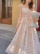 Cyflymder Fairy Sling Dress Women Summer Floral Sleeveless Backless Slim Waist A-line Party Dresses Elegant Sweet Beach Vestidos