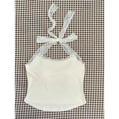 Cyflymder outfit ideas Fashion Sexy Lace Bow Slim Fit Camisole Vest Tops Women+ Y2k E-Girl High Waist Cake Skirts 2025 Summer New Two Piece Sets