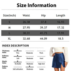 Cyflymder High Waist Zipper Satin Ribbon Lined Skirt For Lady Fashion Solid Color Lightweight Verrsatile Summer A-line Half Skirt