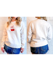 Cyflymder Women s Autumn Winter Hoodie Fashionable Floral Embroidery V-Neck Long Sleeve Oversized Pullover Sweater