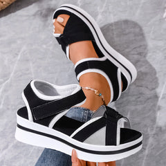 Cyflymder Fashion Women Shoes Sandals Wedge Shoes Woman Casual Women's Sandals Party Retro Sandal Women Female Footwear