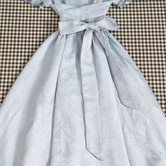 Cyflymder Women Dresses Puff Short Sleeve Square Collar Summer Fashion Bandage Bow French Style Elegant Dress Ladies Party