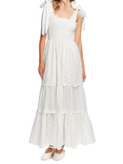 Cyflymder Women s Ruffle Sleeve Maxi Dress with V-Neckline and Floral Print Summer Boho Long Dress Beach Vacation Dress